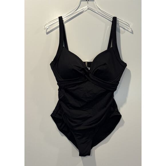 Anne‎ ColeWomen's V-Neck Underwire One-Piece Swimsuit Womens 14 (684) - Picture 3 of 6